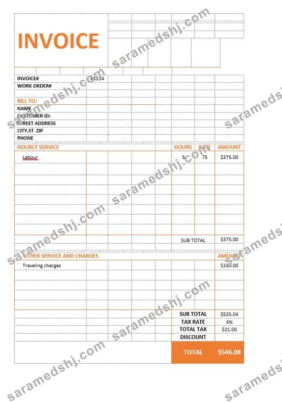 Consultancy Service Invoice Template